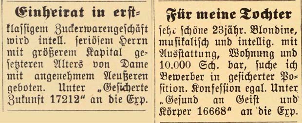 Gegen 1900 in Wien: Job und Dating im Doppelpack